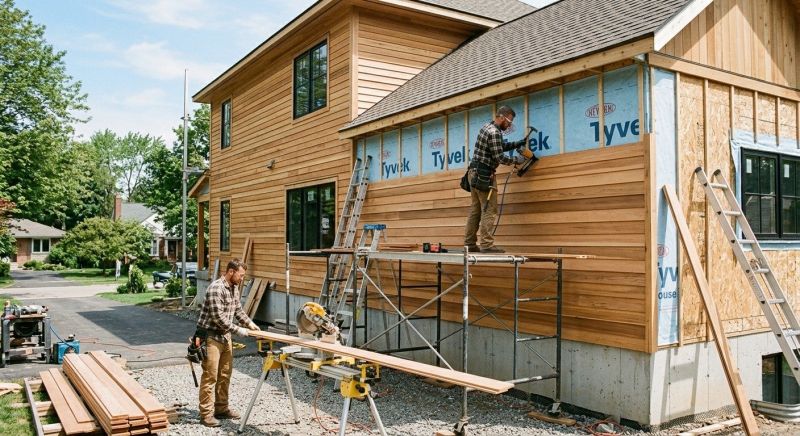 Faux Wood Siding Installation in Stamford, CT