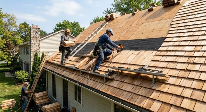 Wooden Roof Installation in Fredericksburg, VA